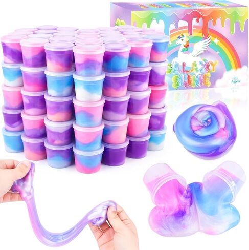 118 Pack Galaxy Slime Kit ، مسدود وغير ملتزم ، كأس Slime Slime ، حفلات Slime Party Favors للفتيات والفتيان ، لعبة تخفيف الإجهاد ، هدية عيد ميلاد للأطفال ، مكافأة الفصول الدراسية ، غودي كيس. in Saudi Arabia