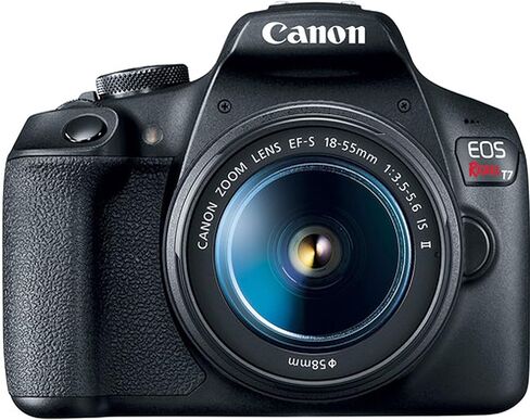 كاميرا Canon EOS Rebel T7 DSLR مع عدسة EF-S 18-55mm F/3.5-5.6 Zoom is II + ذاكرة 32 جيجابايت + حافظة + حامل ثلاثي القوائم (حزمة 20 قطعة) (متجددة) in Kuwait