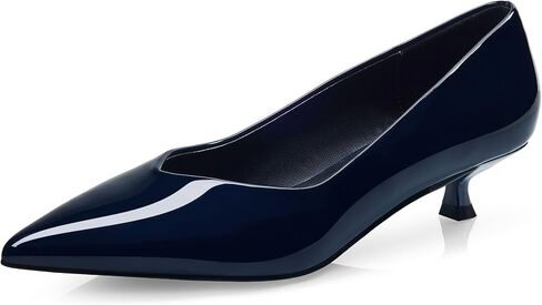 GENSHUO Women's Kitten Heels Closed Pointed Toe Pumps, 1 Inch Low Heel Dress Shoes, Wedding Formal Work Holiday Comfortable Fashion in Saudi Arabia