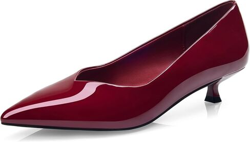 GENSHUO Women's Kitten Heels Closed Pointed Toe Pumps, 1 Inch Low Heel Dress Shoes, Wedding Formal Work Holiday Comfortable Fashion in Saudi Arabia