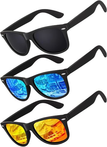 Polarized Sunglasses for Men Driving Sun glasses Shades 80's Retro Style Brand Design Square in Kuwait