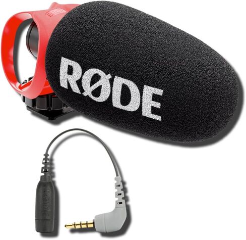 ميكروفون Rode VideoMicro II صغير الحجم مثبت على الكاميرا مع كابل توصيل TRS SC2 3.5 مم in Kuwait