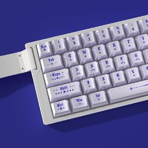 مجموعة أغطية مفاتيح PBT بتصميم معدني مزخرف - أغطية مفاتيح ذات شكل الكرز الفضي، أغطية مفاتيح مخصصة لعملية الأشعة فوق البنفسجية للوحة مفاتيح الألعاب الميكانيكية، 128 مفتاحًا in Kuwait