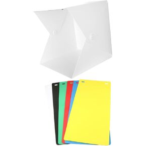 Cabilock Portable Mini Photo Light Box Tent with Dual LED Strip Lights, 6-Color Backdrops, 30cm Folding Photography Studio for Product Shooting in Kuwait