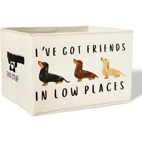 Funny Weiner Dog Storage Basket Bins With Handles for Girls Kids, Funny Dachshund Dog Foldable Organizer Basket Toybox for Girls Room Nursery Bedroom Bathroom Clothes Toys Books in Kuwait