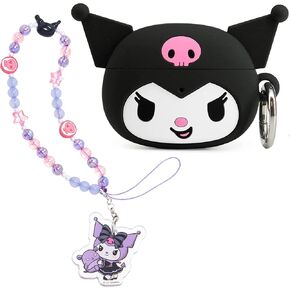 iFace Kuromi and Baku Beaded Charm Wrist Strap + Kuromi Figure AirPods Pro 2 Case with Carabiner in Saudi Arabia