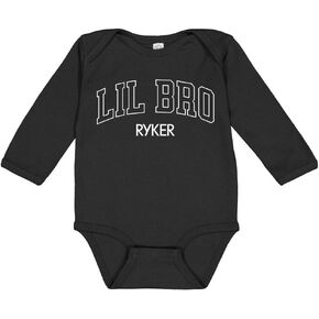Lil Bro Ryker Long Sleeve Baby Infant Bodysuit in Saudi Arabia