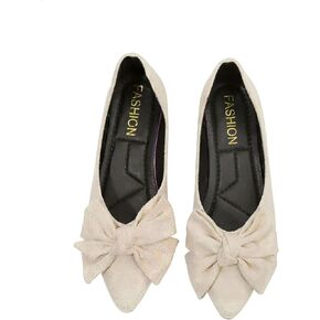 GORGLITTER Women's Bow Flat Shoes Dressy Closed Pointed Toe Comfortable Slip On Dress Ballerina Shoes in Saudi Arabia