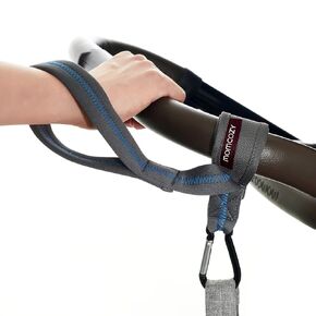 Momcozy Adjustable Baby Stroller Handle Strap with Safety Wrist Leash | Built-In Hooks for Small Items, Fits Prams And Wheelchairs in Kuwait