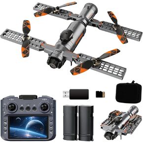 OBEST Drone with Camera, 4.3 Inch Screen Remote Control, Electric Adjustable Camera, App Control, Brushless Motor, Intelligent Barrier Protection, FPV Drones for Beginners in Saudi Arabia