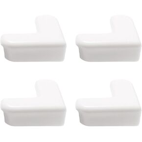 4Pcs White Corner and Edge Protectors, Self-Adhesive Bumpers for Furniture, Desks and Tables in Kuwait