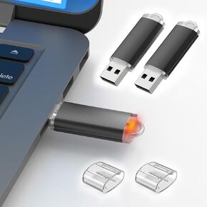 32GB Flash Drive 2PCS USB 2.0 Flash Drive Thumb Drive Jump Drives Keychain Memory Stick-Black in Kuwait
