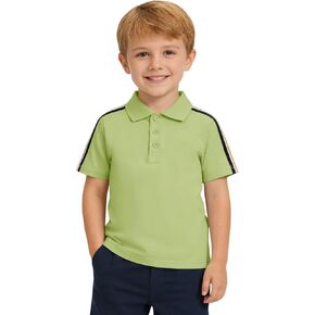 Haloumoning Toddler Baby Boy Polo Shirt Kids Short Striped Sleeve School Uniform Shirts in Kuwait
