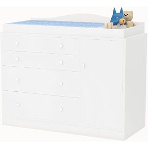Changing Table with 4 Drawers and Open Storage Space, Drawer Changing Table in Kuwait