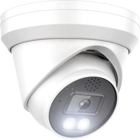 كاميرا IP ملونة كاملة الوضوح بدقة 6 ميجابكسل للرؤية الليلية ColorVu Turret Dome مع أضواء LED بيضاء مرئية، زاوية واسعة 2.8 ملم، ميكروفون خارجي مدمج، التوصيل والتشغيل in Kuwait