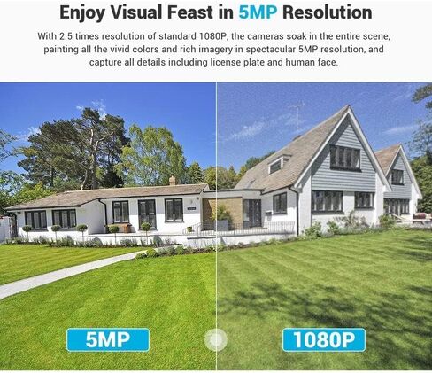 كاميرا IP ملونة كاملة الوضوح بدقة 6 ميجابكسل للرؤية الليلية ColorVu Turret Dome مع أضواء LED بيضاء مرئية، زاوية واسعة 2.8 ملم، ميكروفون خارجي مدمج، التوصيل والتشغيل in Kuwait