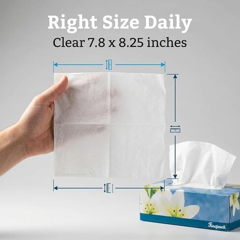 Finetouch Soft Facial Tissues 2 Ply Box Of 130 Pack of 6 (780 Facial Tissues Toatal) Family Pack (6) Design may Vary in Saudi Arabia