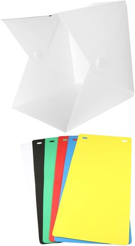 خيمة Cabilock صغيرة محمولة للصور مع شريط إضاءة LED مزدوج، وخلفيات بـ 6 ألوان، واستوديو تصوير قابل للطي مقاس 30 سم لتصوير المنتج in Kuwait