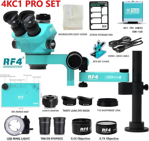 مجهر ستيريو ثلاثي العينيات يدور 360 درجة حامل ذراع مفصلي لحام الهاتف PCB إصلاح 4K C39 كاميرا تصوير حراري (مجموعة 7050PR0-F019-4KC1PRO) in Kuwait