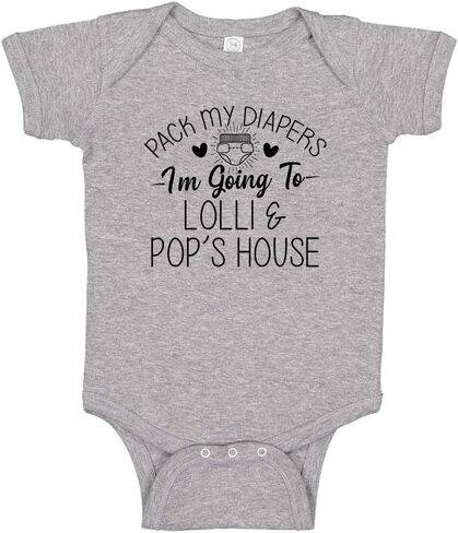 I'm Going to Lolli & Pop's House Baby Bodysuit One Piece Or Toddler Shirt Cute Grandma and Grandpa Gift in Saudi Arabia