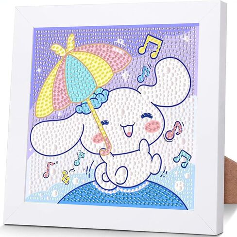 Cartoon Diamond Art Kits for Kids with Frame- Small Diamond Art Painting Kits for Kids Ages 4-8 for Home Decor Present 7x7 Inch in Kuwait