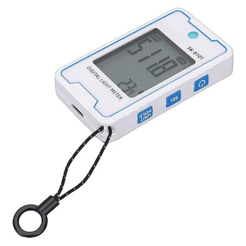 Generic Mini Digital Light Meter, Temperature Humidity Display 0.1-999900 Light FC Range, Type C Charging Meter, Ideal for Plants, Photography & Indoor Lighting (SK-8101) in Kuwait