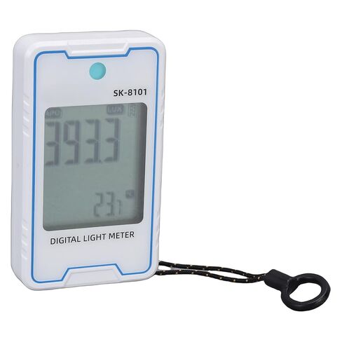 Generic Mini Digital Light Meter, Temperature Humidity Display 0.1-999900 Light FC Range, Type C Charging Meter, Ideal for Plants, Photography & Indoor Lighting (SK-8101) in Kuwait