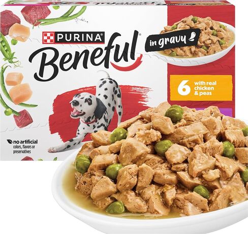 Purina Beneful with Real Chicken or Steak Flavor in Gravy Wet Dog Food Variety Pack - 5.5 oz. (Pack of 12) in Saudi Arabia
