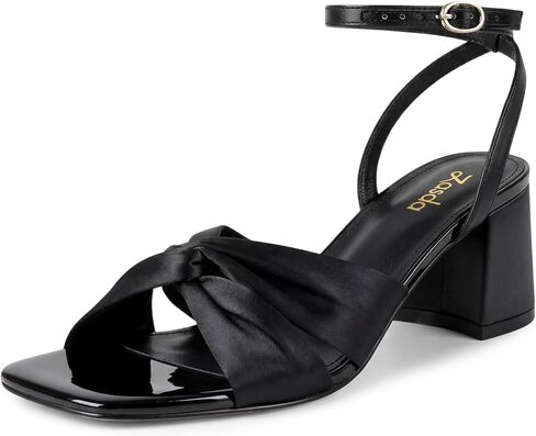 Womens Bow Heeled Sandals Block Chunky Heels Open Toe Ankle Buckle Strap Dressy Shoes for Wedding Bride Bridesmaids Evening Prom in Kuwait