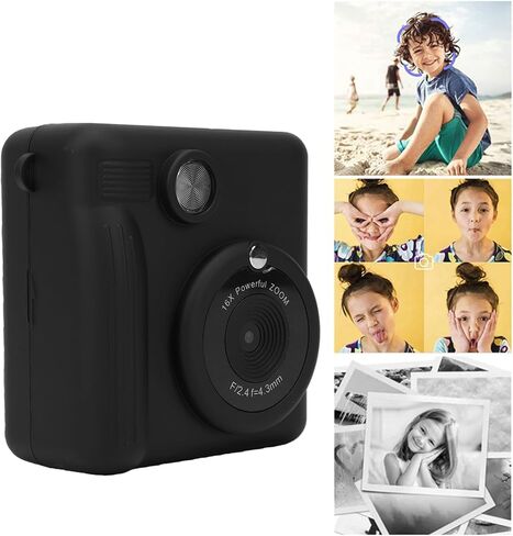 TOPINCN Instant Print Camera for Kids, Digital Video Camera, 2.4 Inch Screen 1080P Video 16X Digital Zoom Flash 15 Scene Filters 16 Stickers 372 Photos Printing HD in Kuwait