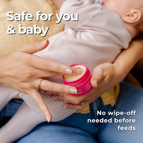 Nipple Balm for Breastfeeding Moms – 100% Natural, Lanolin-Free, Safe for Baby, No Wipe-Off Needed (45g) in Kuwait
