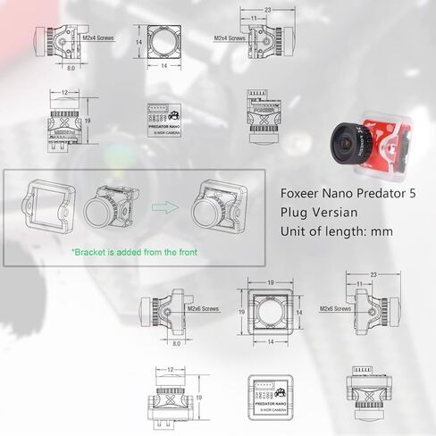 كاميرا سباق SoloGood Foxeer Nano Predator 5 FPV مع عدسة 1.7 مم، دقة 1000TVL، 155 FOV، دعم OSD 4ms، زمن الاستجابة Super WDR in Kuwait