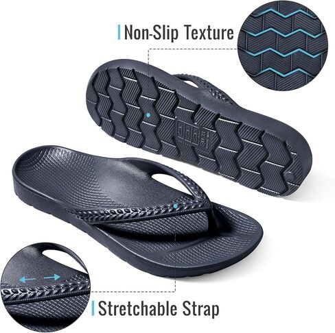 KIDMI Arch Support Flip Flops for Womens Comfortable Orthopedic Sandals, New Navy 41 in Kuwait