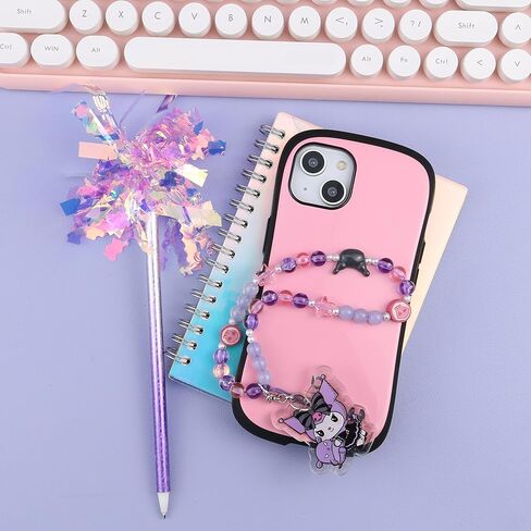 حزام معصم iFace Kuromi وBaku مزين بالخرز + حافظة AirPods Pro 2 على شكل شخصية Kuromi مع حلقة تسلق in Kuwait