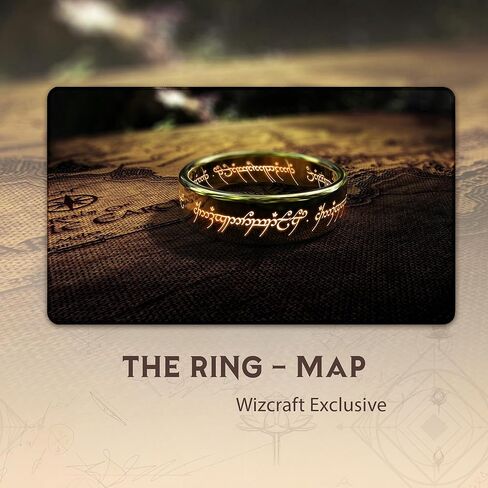The Ring - بني (مخيط) - مفرش لعب MTG - متوافق مع مفرش اللعب Magic The Gathering، LOTR Lord of The Rings TCG - تصميمات وإكسسوارات فنية لبساط اللعب الأصلي in Saudi Arabia