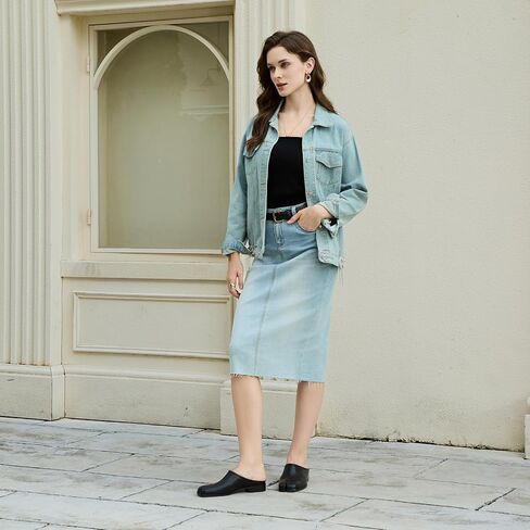 Split Toe Slides Flats Comfortable Tabis Loafers Closed Slippers Low Block Heels Backless Casual Walking Shoes Dressy Mules/Cloges in Saudi Arabia