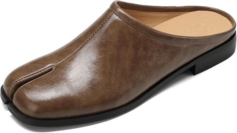 Split Toe Slides Flats Comfortable Tabis Loafers Closed Slippers Low Block Heels Backless Casual Walking Shoes Dressy Mules/Cloges in Saudi Arabia