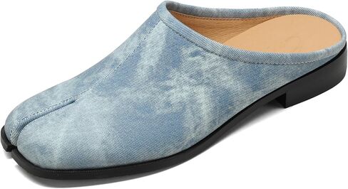 Split Toe Slides Flats Comfortable Tabis Loafers Closed Slippers Low Block Heels Backless Casual Walking Shoes Dressy Mules/Cloges in Saudi Arabia