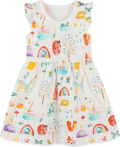 Toddler Girl Sleeveless Dress Cotton Summer Sundress Baby Casual Playwear Cute A-Line Dresses 2-7 Years in Saudi Arabia