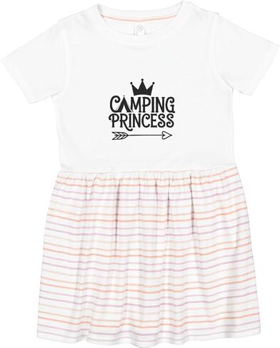 inktastic Camping Princess Toddler Dress in Saudi Arabia
