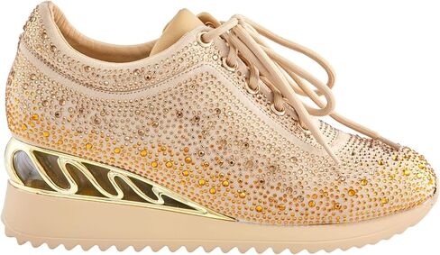 Lady Couture Jackpot Glitz Fashion Athletic Sneaker On A Spring Look Wedge in Kuwait