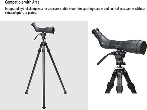 Leofoto STO-322CX Inverted Carbon Fiber Tripod for Hunting/Shooting, 36mm Durable Sand-Proof Leg, Integrated Lever-Release Ball Head, Compatible with Arca & Picatinny in Saudi Arabia