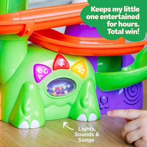 Move2Play, Air-Powered Dinosaur Ball Popper | 30+ Songs, Sayings, & Lights | Baby & Toddler Toys Ages 6 7 8 9 10 12+ Months | Boy & Girl Gift for 1, 2+ Year Olds | Birthday Present in Kuwait