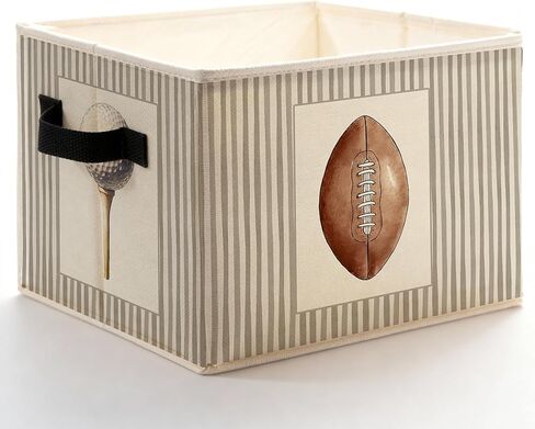 صناديق تخزين الحضانة الرياضية مع مقابض، جولف كرة القدم كرة السلة البيسبول سلة قابلة للطي Toybox للأطفال الأولاد غرفة نوم الحضانة غرفة نوم ملابس الحمام ألعاب الكتب in Kuwait