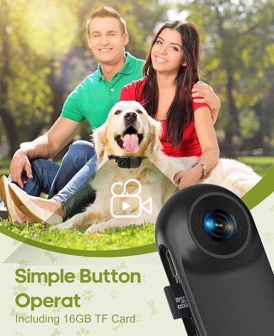 Cat Camera Collar with Video Recording,with 16G SD Card 1080p HD Mini Action Sport Cam,All Activities Pet Camera Stuff,Outdoor/Inoor Wireless Birthday Gift Black in Saudi Arabia