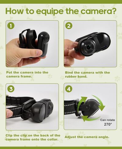 Cat Camera Collar with Video Recording,with 16G SD Card 1080p HD Mini Action Sport Cam,All Activities Pet Camera Stuff,Outdoor/Inoor Wireless Birthday Gift Black in Saudi Arabia