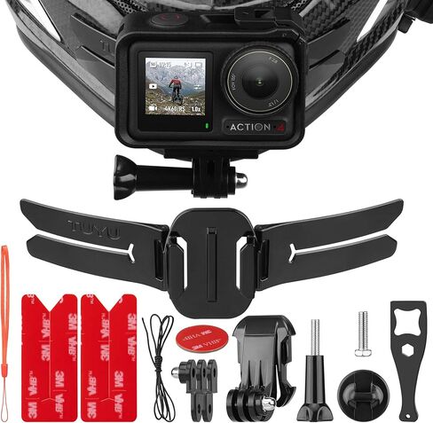 خوذة تثبت على الذقن لكاميرات الحركة، حامل ذقن GoPro عالمي مزود بأشرطة، متوافقة مع GoPro Hero، Insta360، DJI Osmo Action، خوذات لكامل الوجه للدراجات النارية in Kuwait