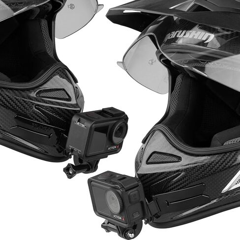 خوذة تثبت على الذقن لكاميرات الحركة، حامل ذقن GoPro عالمي مزود بأشرطة، متوافقة مع GoPro Hero، Insta360، DJI Osmo Action، خوذات لكامل الوجه للدراجات النارية in Kuwait