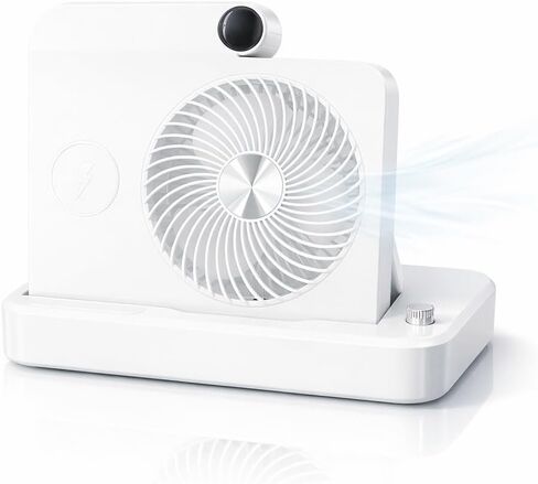 Desk Fan, Quiet USB Rechargeable 100 Gears Adjustable Battery Operated Desk Fan for Mobile Phones (Milk Coffee Color) in Saudi Arabia