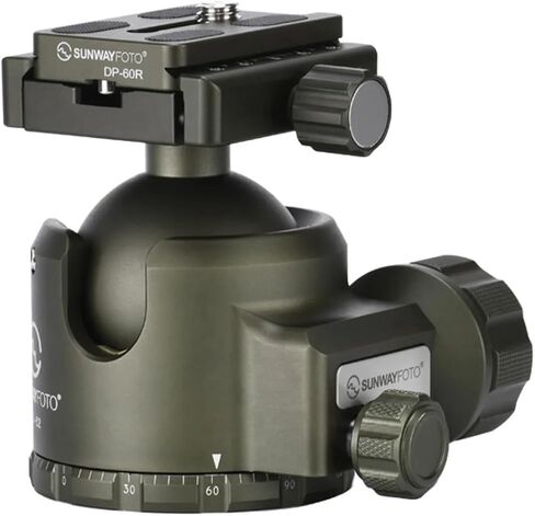 Sunwayfoto XB-52DLG 44mm الانظار عالية قفل القوة كرة ثلاثية الرأس ث Arca متوافق الثنائي رافعة QR المشبك in Kuwait